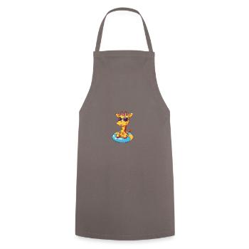 Giraffe Comic Cool - Kochschürze - Grau - Vorne - AI Model Male 185 dark (185cm)