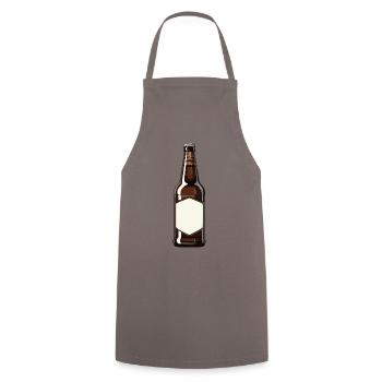 Bouteille de bière Symbole de consommation de bière - Tablier de cuisine - gris - Devant - AI Model Male 185 dark (185cm)