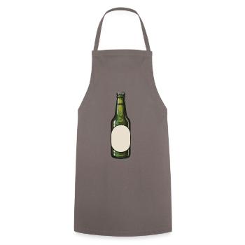 Bouteille de bière Symbole de consommation de bière - Tablier de cuisine - gris - Devant - AI Model Male 185 dark (185cm)