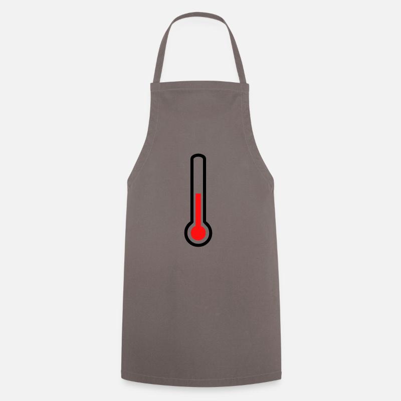 thermometer - temperature - Cooking Apron - grey