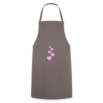 Herzen Liebe Symbol Valentinstag - Kochschürze - Grau - Vorne - AI Model Male 185 dark (185cm)