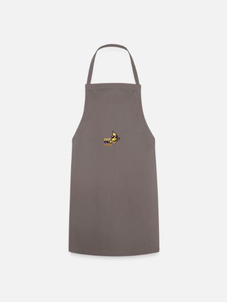 Peel the Groove: Kawaii Banana Guitarist - Cooking Apron - grey