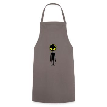Alien Außerirdischer - Tablier de cuisine - gris - Devant - AI Model Male 185 dark (185cm)