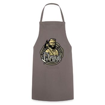 Drwal Lumberjack, Pologne - Tablier de cuisine - gris - Devant - AI Model Male 185 dark (185cm)