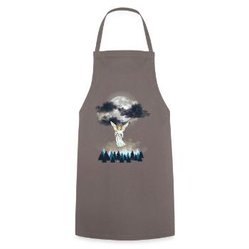 angel, celestial, nature, nature lover, spiritual - Cooking Apron - grey - Front - AI Model Male 185 dark (185cm)