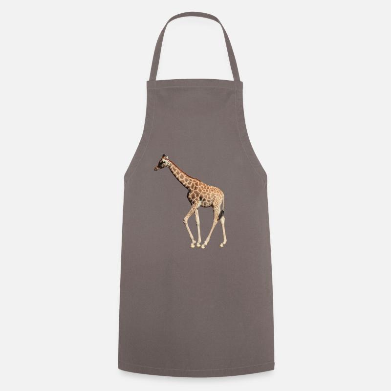 Giraffe echt - Kochschürze - Grau