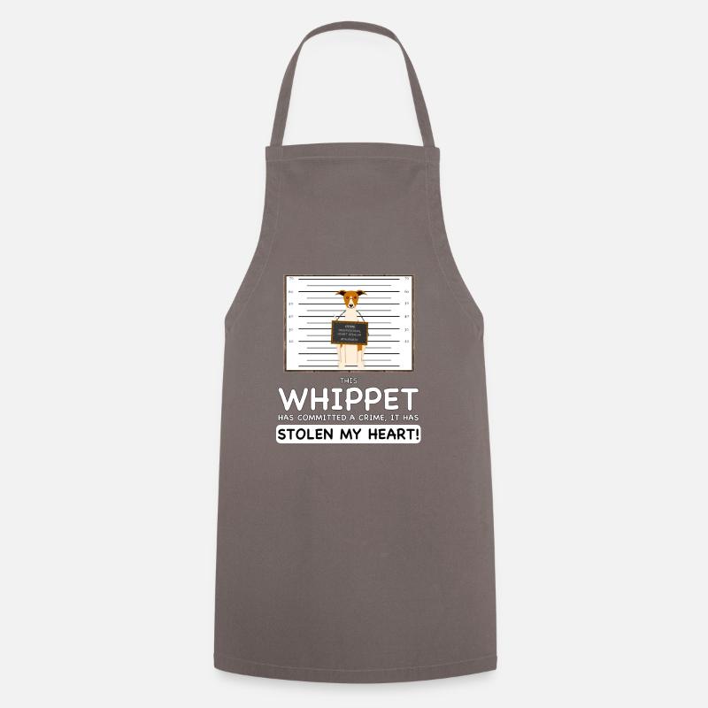 Whippet Mugshot - Cooking Apron - grey