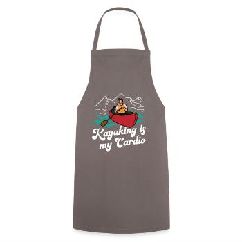 Faire du kayak en tant qu'amateur de kayak - Tablier de cuisine - gris - Devant - AI Model Male 185 dark (185cm)