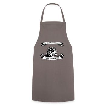 Pour protéger et servir Rottweiler - Tablier de cuisine - gris - Devant - AI Model Male 185 dark (185cm)