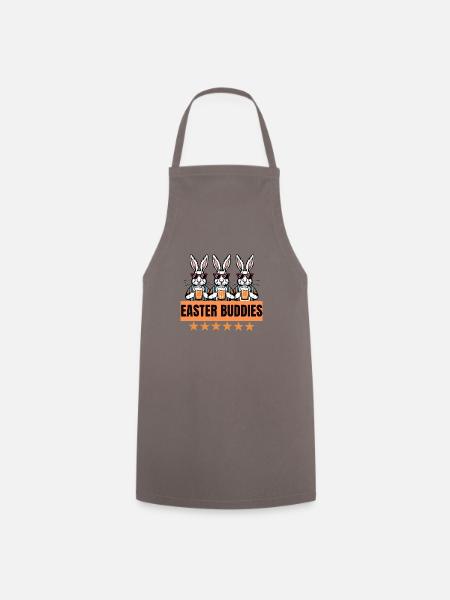 Osterfreunde cooles Hasen Design - Kochschürze - Grau