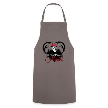 Black Forest Girl - Cooking Apron - grey - Front - AI Model Male 185 dark (185cm)