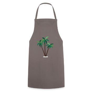 Trois palmiers - Tablier de cuisine - gris - Devant - AI Model Male 185 dark (185cm)