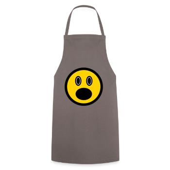 Émoticône perplexe, icône d'image, visage de bâton - Tablier de cuisine - gris - Devant - AI Model Male 185 dark (185cm)