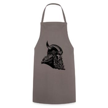 Viking Head Warrior Viking - Cooking Apron - grey - Front - AI Model Male 185 dark (185cm)