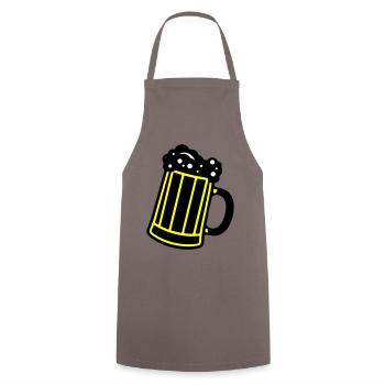 Bierkrug Bier Symbol Prost - Kochschürze - Grau - Vorne - AI Model Male 185 dark (185cm)