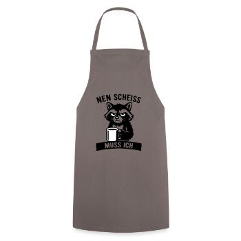 Raton laveur effronté - je m’en fous - café - Tablier de cuisine - gris - Devant - AI Model Male 185 dark (185cm)