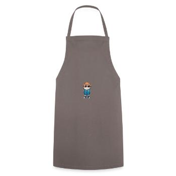 Suricate d’hiver - Tablier de cuisine - gris - Devant - AI Model Male 185 dark (185cm)