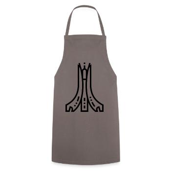 Algerian Monument - Cooking Apron - grey - Front - AI Model Male 185 dark (185cm)