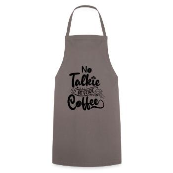 Coffee First - Erst Kaffee, dann reden - Kochschürze - Grau - Vorne - AI Model Male 185 dark (185cm)