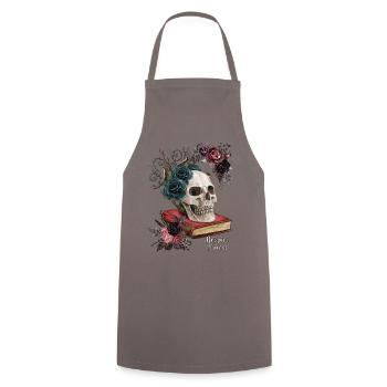 Lateinisches Zitat Respice Finem - Kochschürze - Grau - Vorne - AI Model Male 185 dark (185cm)