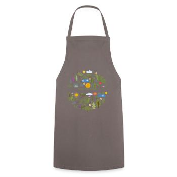 Stay natural - Tablier de cuisine - gris - Devant - AI Model Male 185 dark (185cm)