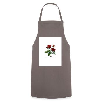 Rosenmotiv Erweckt das Leben... - Kochschürze - Grau - Vorne - AI Model Male 185 dark (185cm)