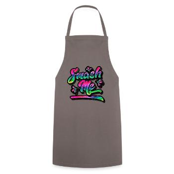 Smash Me | Jugendwort 2022 - Cooking Apron - grey - Front - AI Model Male 185 dark (185cm)