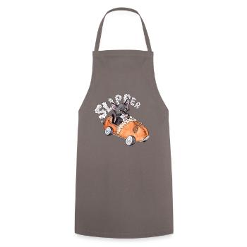 Speeding Slipper - Cooking Apron - grey - Front - AI Model Male 185 dark (185cm)