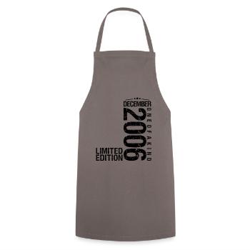 Birthday December 2006 December born in December - Cooking Apron - grey - Front - AI Model Male 185 dark (185cm)