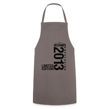 Birthday December 2013 December born in December - Cooking Apron - grey - Front - AI Model Male 185 dark (185cm)