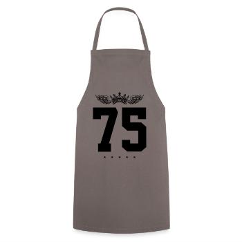 75 Couronne numérique - Tablier de cuisine - gris - Devant - AI Model Male 185 dark (185cm)