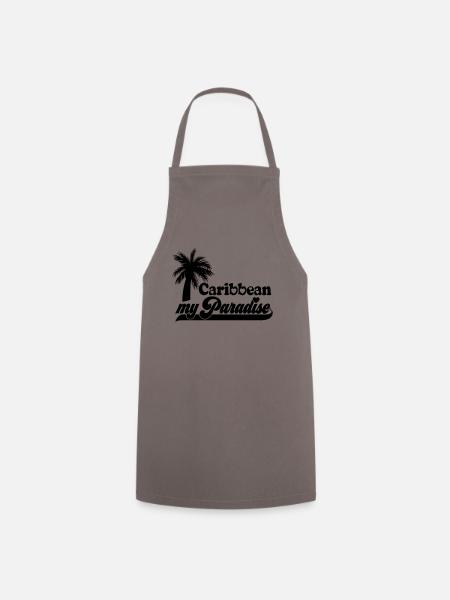 Farbe änderbar | Caribbean my Paradise - Kochschürze - Grau