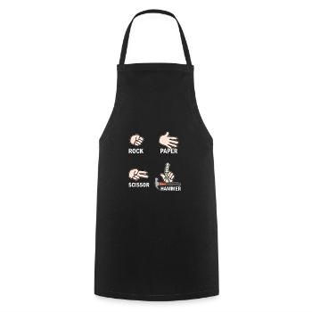 Idée cadeau artisan charpentier - Tablier de cuisine - noir - Devant - AI Model Male 185 dark (185cm)