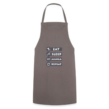 Idée cadeau manga - Tablier de cuisine - gris - Devant - AI Model Male 185 dark (185cm)