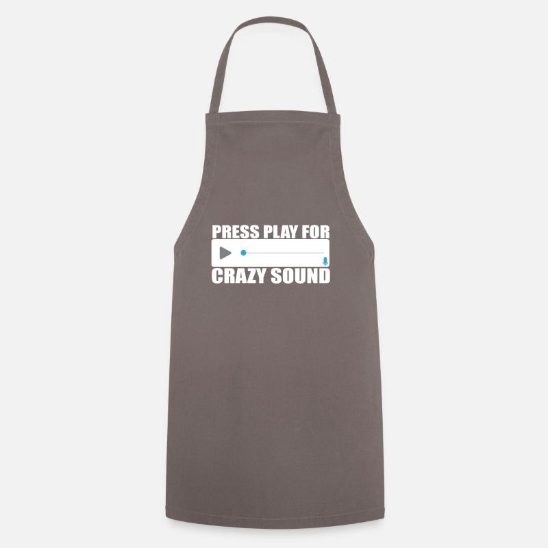 Voice messages audio files press play for - Cooking Apron - grey