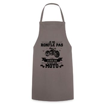 je ne ronfle pas je rêve que je suis une moto - Tablier de cuisine - gris - Devant - AI Model Male 185 dark (185cm)
