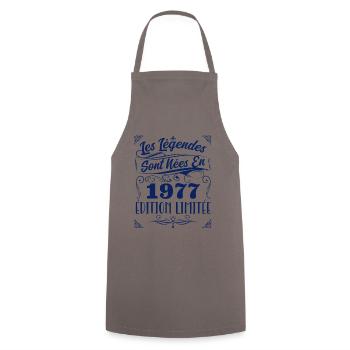 1977 les légendes sont nées en 1977 | vintage - Tablier de cuisine - gris - Devant - AI Model Male 185 dark (185cm)