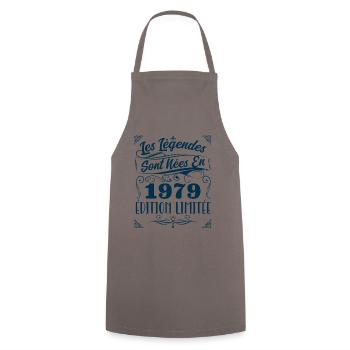 1979 les légendes sont nées en 1979 | vintage - Tablier de cuisine - gris - Devant - AI Model Male 185 dark (185cm)