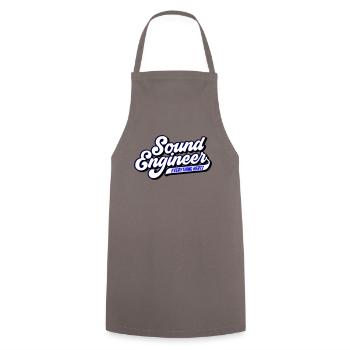 Sound Engineer Everything Hertz | Colors can be changed - Cooking Apron - grey - Front - AI Model Male 185 dark (185cm)