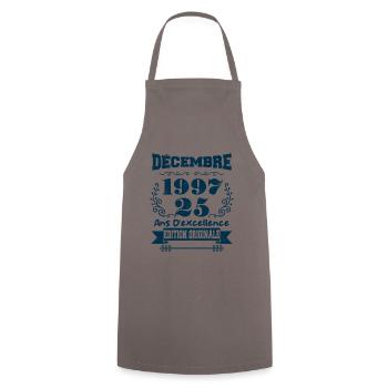 décembre 1997 Edition original | Vintage 1997 - Tablier de cuisine - gris - Devant - AI Model Male 185 dark (185cm)