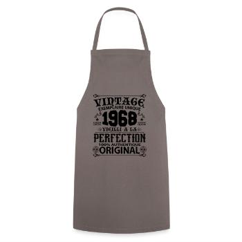 1968 Vintage Anniversaire 1968 original birthday - Tablier de cuisine - gris - Devant - AI Model Male 185 dark (185cm)