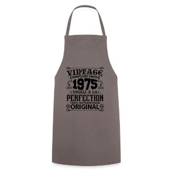 1975 Vintage Anniversaire 1975 original birthday - Tablier de cuisine - gris - Devant - AI Model Male 185 dark (185cm)