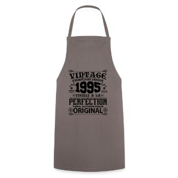 1995 Vintage Anniversaire 1995 original birthday - Tablier de cuisine - gris - Devant - AI Model Male 185 dark (185cm)