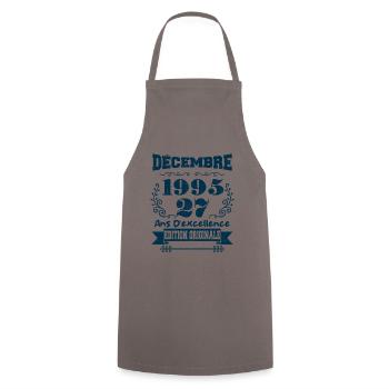 décembre 1995 Edition original | Vintage 1995 - Tablier de cuisine - gris - Devant - AI Model Male 185 dark (185cm)
