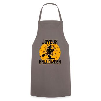 Joyeux Halloween humour | cadeau Halloween - Tablier de cuisine - gris - Devant - AI Model Male 185 dark (185cm)