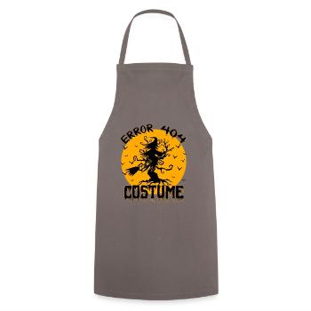 cadeau Halloween humour | error 404 Halloween - Tablier de cuisine - gris - Devant - AI Model Male 185 dark (185cm)