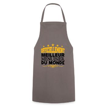 Menuisier | le Meilleur Menuisier cadeau Menuisier - Tablier de cuisine - gris - Devant - AI Model Male 185 dark (185cm)