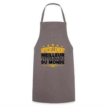 Vétérinaire | le Meilleur Vétérinaire cadeau Vétér - Tablier de cuisine - gris - Devant - AI Model Male 185 dark (185cm)