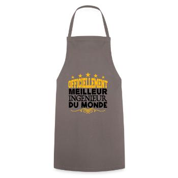 Ingénieur | le Meilleur Ingénieur cadeau Ingénieur - Tablier de cuisine - gris - Devant - AI Model Male 185 dark (185cm)