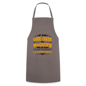 Garde-Chasse pas Magicien | le Meilleur Garde-Cha - Tablier de cuisine - gris - Devant - AI Model Male 185 dark (185cm)